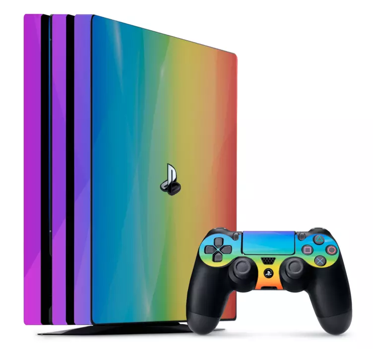 Duhové barvy ps4 vinyl kůže - TenStickers