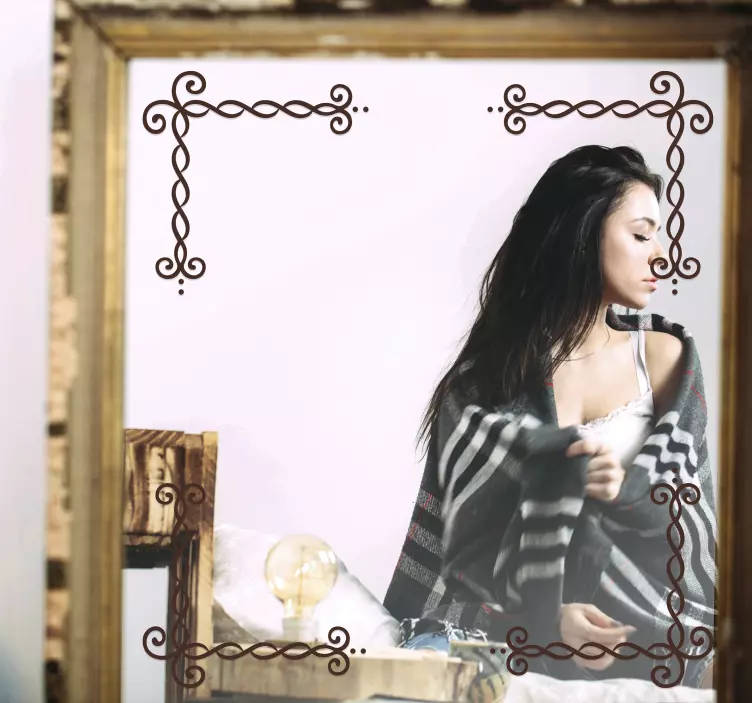 Nálepka elegantní geometrické rohy - TenStickers