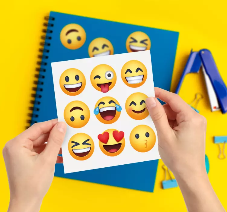 Emoji smiley emoji vinyl obtisk - TenStickers