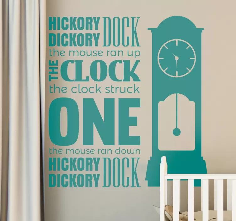 Nálepka hickory dickory dock - TenStickers