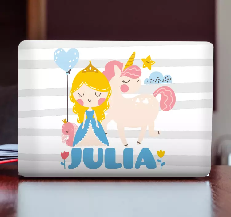 Kreslený princ a potisk kůže na jednorožci - TenStickers