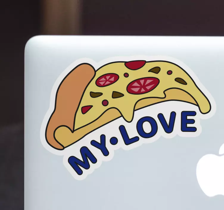 Vinylová nálepka na pizzu notebooku - TenStickers