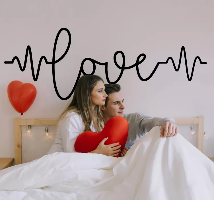 Nálepka lásky srdce bije lásku - TenStickers