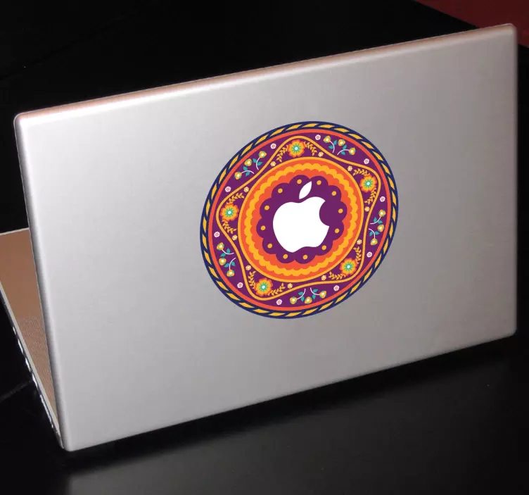 Nálepka mandala květinová macbook - TenStickers