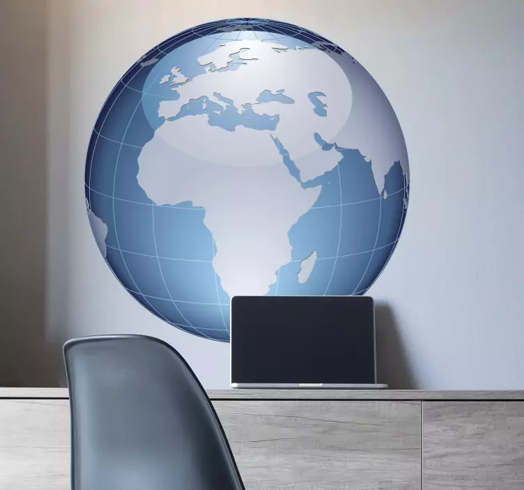 Nálepka mapa světa evropa a afrika - TenStickers