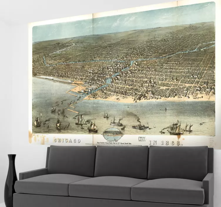 Nálepka na chicago 1868 - TenStickers