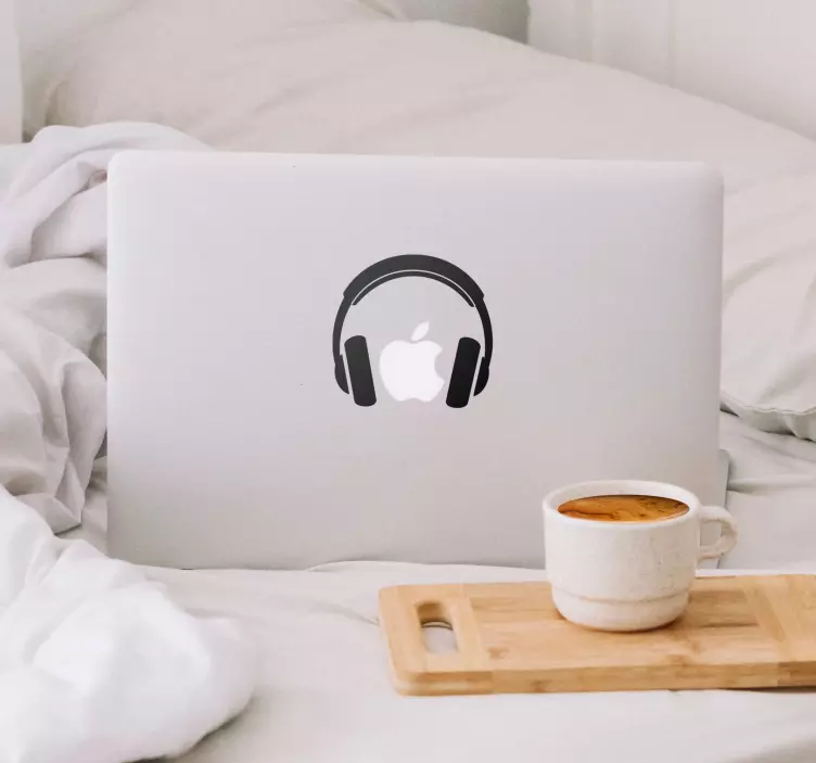 Nálepka s dj sluchátky pro macbook - TenStickers