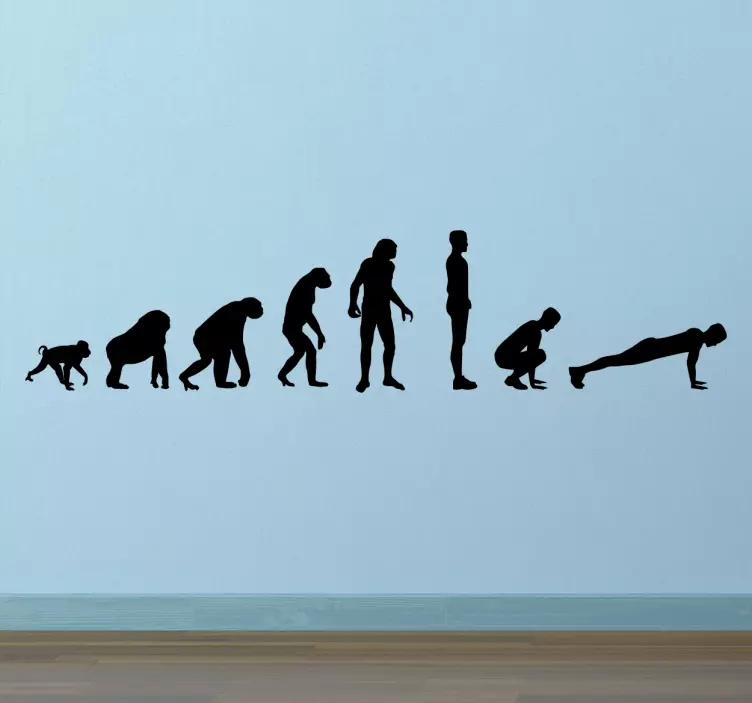 Nálepka na evoluční zdi burpee - TenStickers