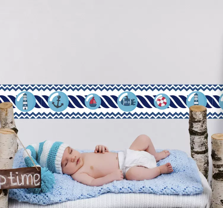 Nálepka na hraniční zeď námořníka pro děti - TenStickers