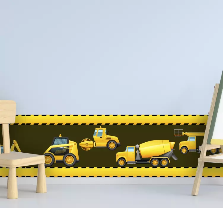 Nálepka hranice bagru hranice zdi - TenStickers