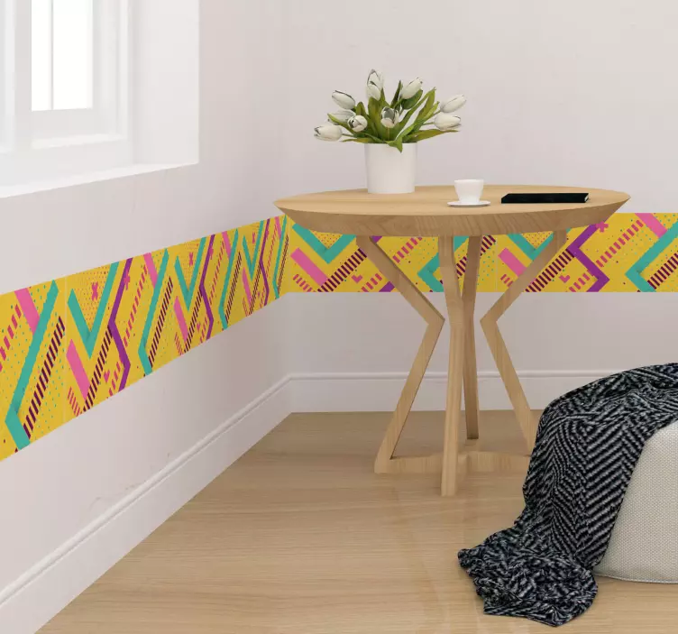 Memphis styl hraniční stěna ohraničení obtisk - TenStickers