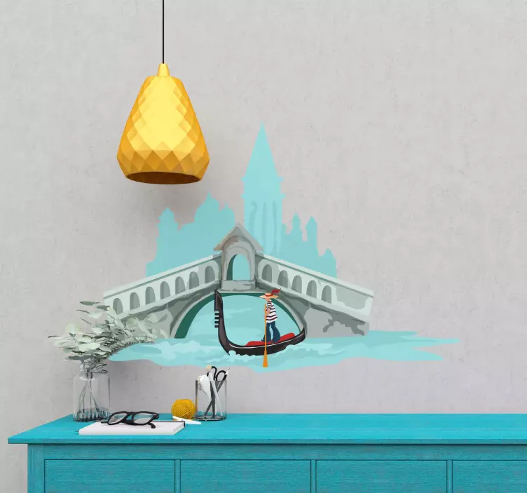 Nálepka země italské gondoly - TenStickers