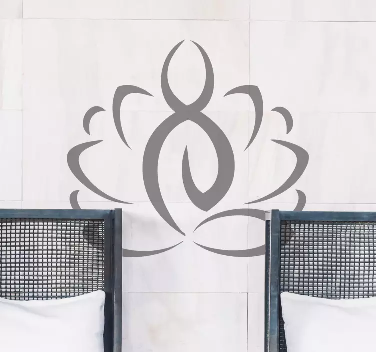 Nálepka na zeď s ikonou jógy - TenStickers