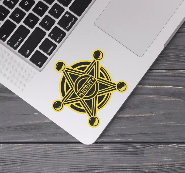 Nálepka na laptop Šerifská hvězda - TenStickers