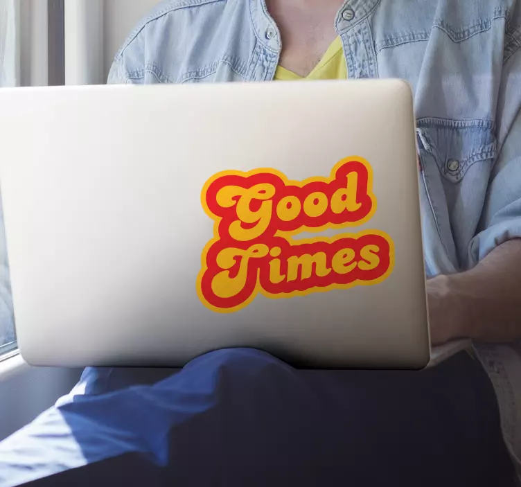 Nálepka na laptop skvělá doba - TenStickers