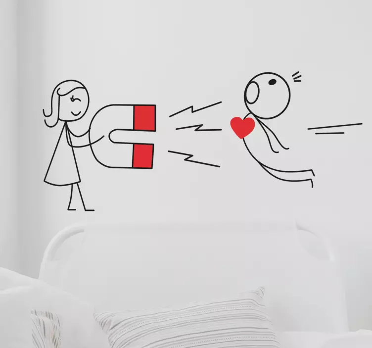 Nálepka na magnetické srdce - TenStickers