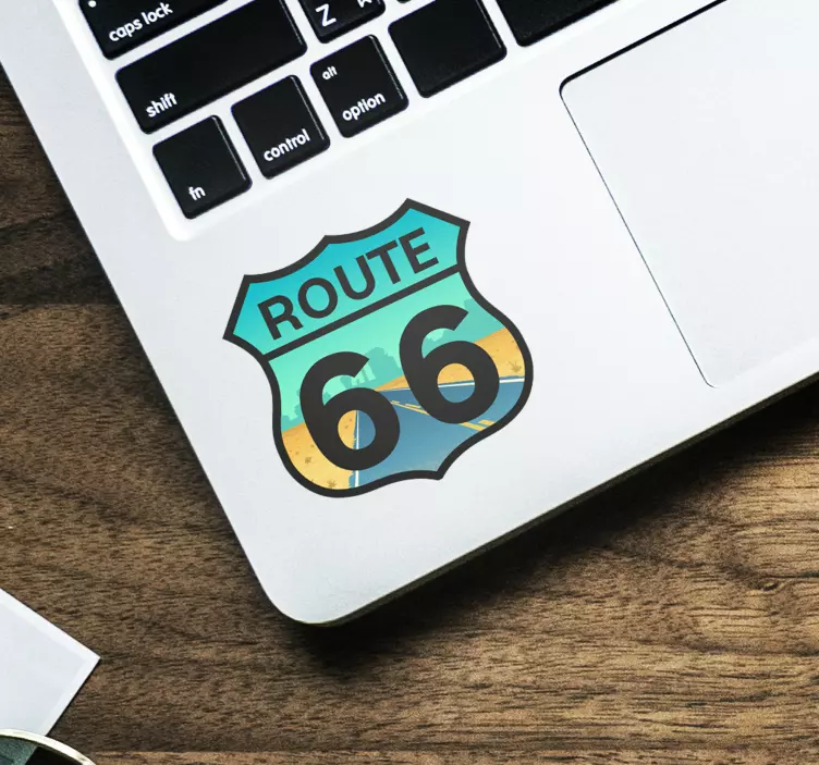Nálepka na notebook route 66 - TenStickers
