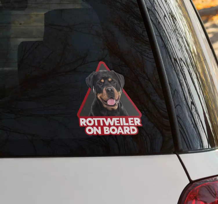 Nálepka na obličej rottweiller nálepka s domácím mazlíčkem - TenStickers