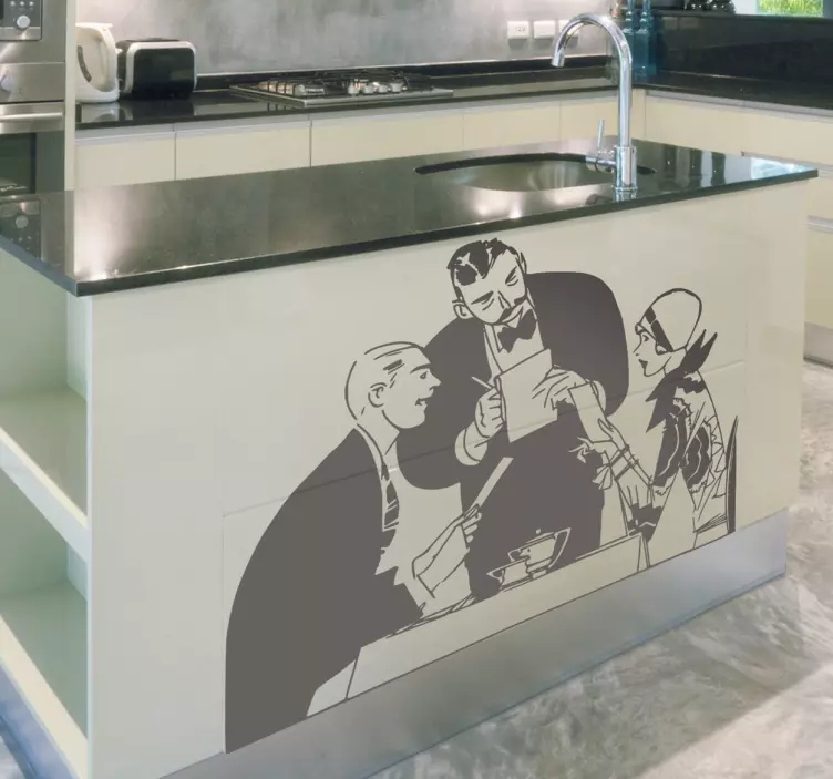 Nálepka na pár a číšník - TenStickers