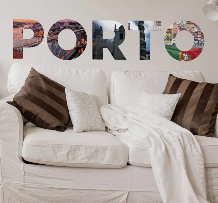 Vinylová samolepka na zeď porto city - TenStickers