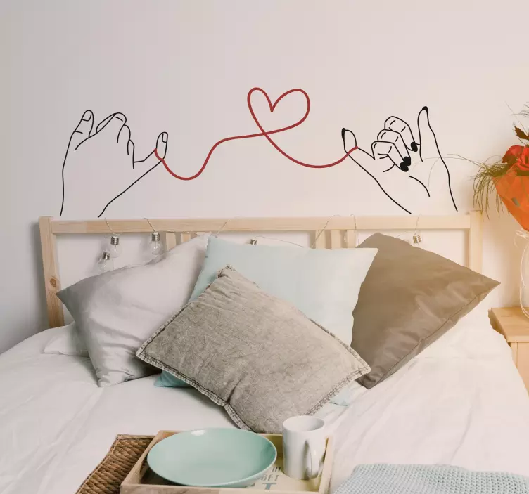 Nálepka valentýna s červenou nití - TenStickers