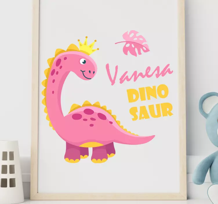Nálepka na zeď dinosaurus s možností vlastního nastavení - TenStickers