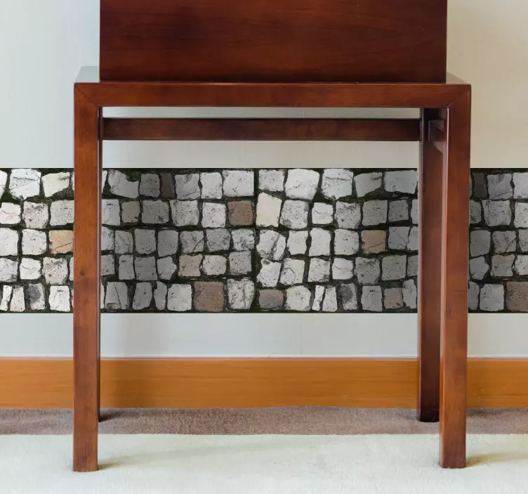 Nálepka na zeď kostkované kameny - TenStickers