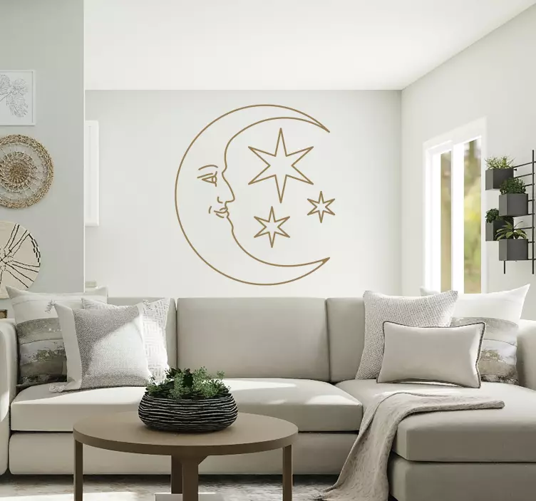 Nálepka na zeď měsíc - TenStickers