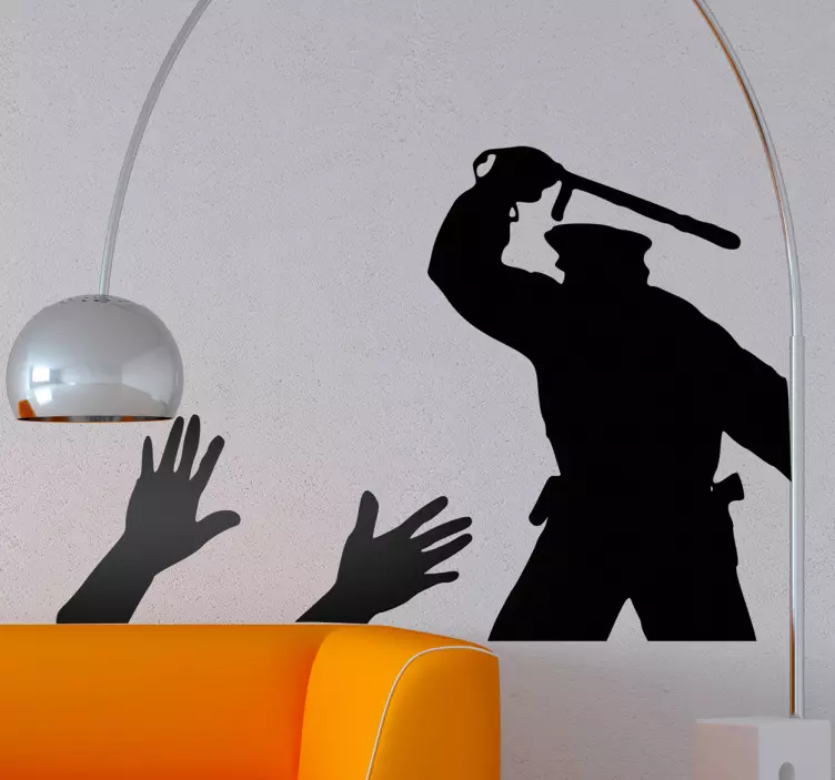 Nálepka na zeď policejní brutality - TenStickers