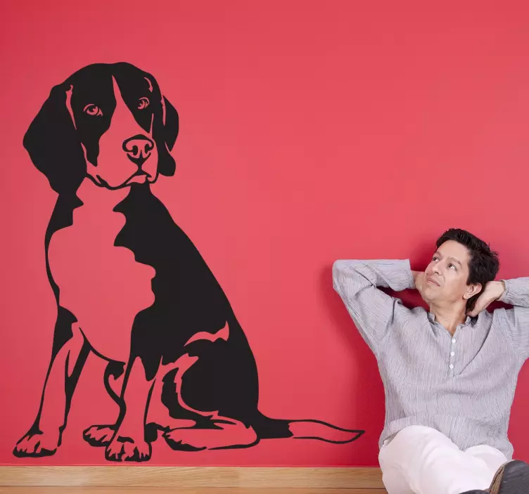 Nálepka na zeď psa bígla - TenStickers