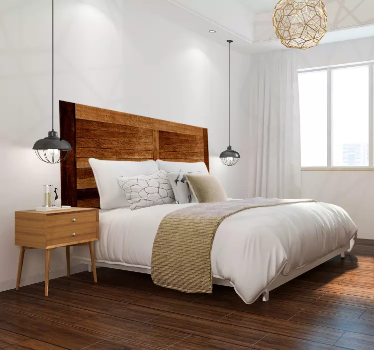 Rustikální dřevěná prkna textura čelo obtisk - TenStickers