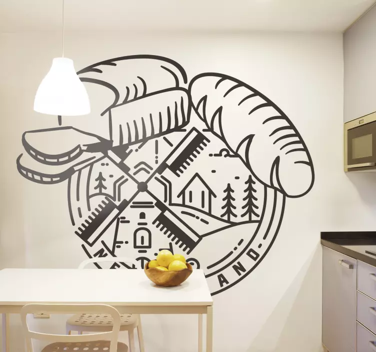 Nálepka na chléb a mlýn - TenStickers