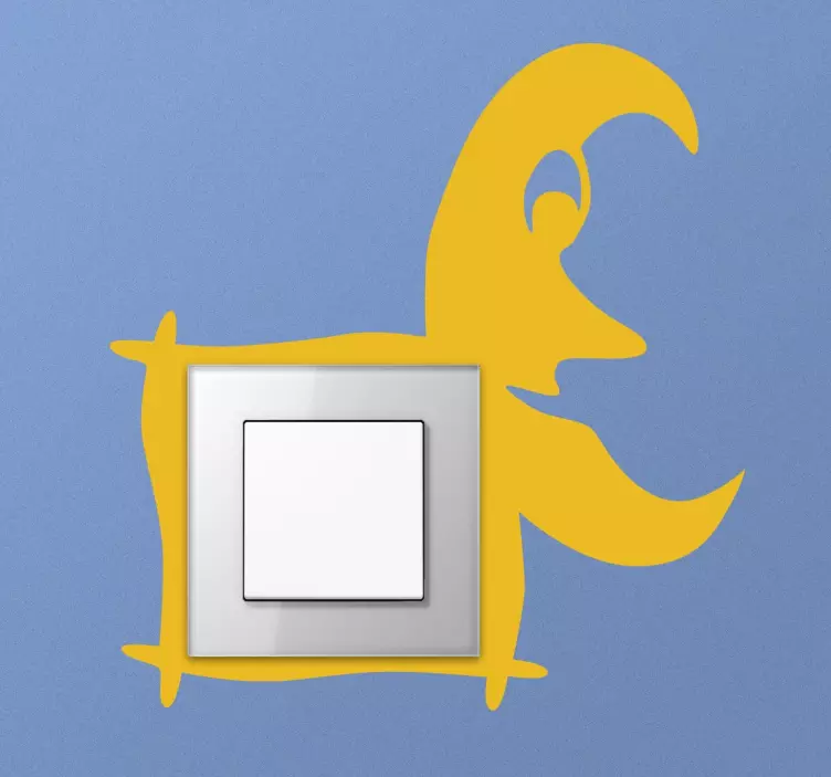 Nálepka na zeď s měsíčním vypínačem - TenStickers