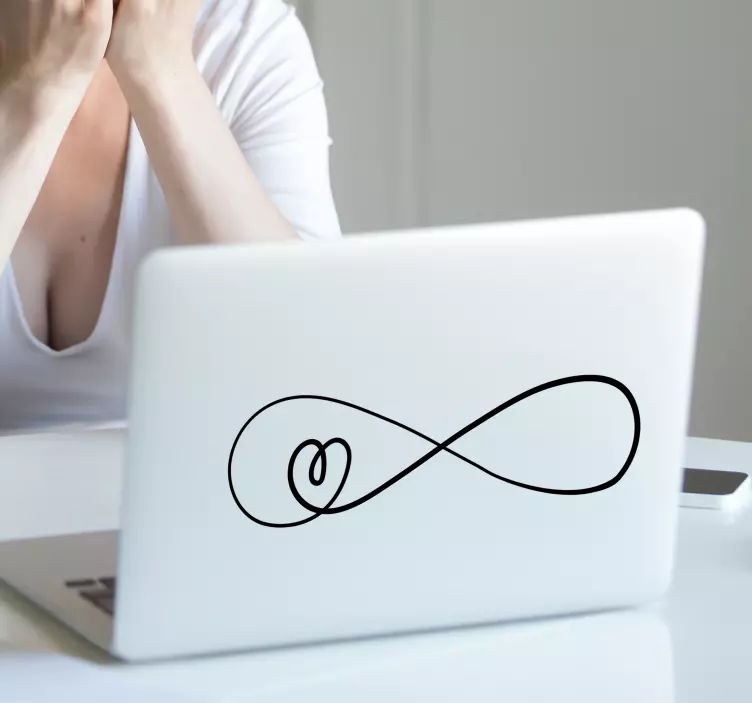 Nálepka nekonečné lásky laptop kůže - TenStickers