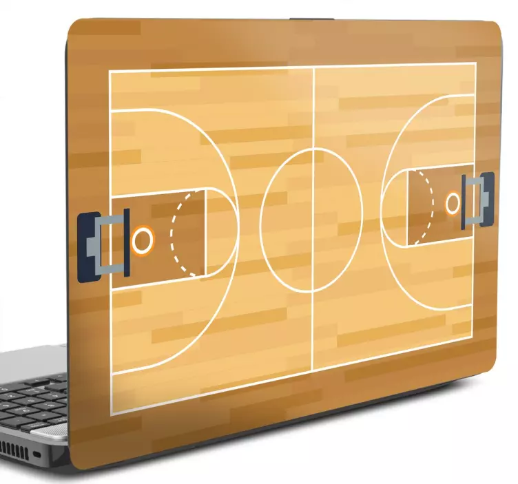 Nálepka notebooku pro basketbalové hřiště - TenStickers