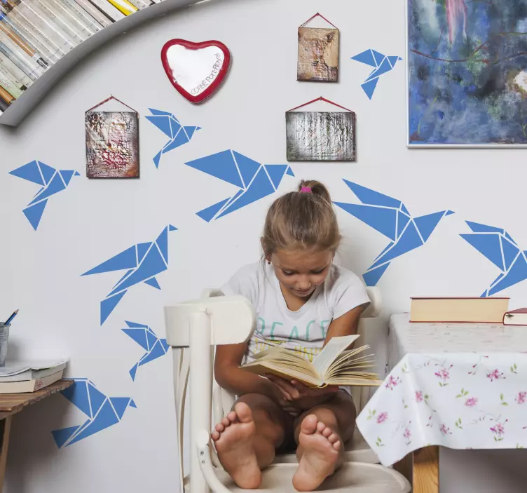 Nálepka origami ptáci - TenStickers