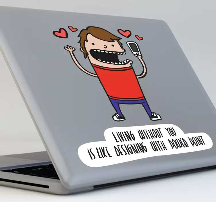 Nálepka power point love laptop - TenStickers