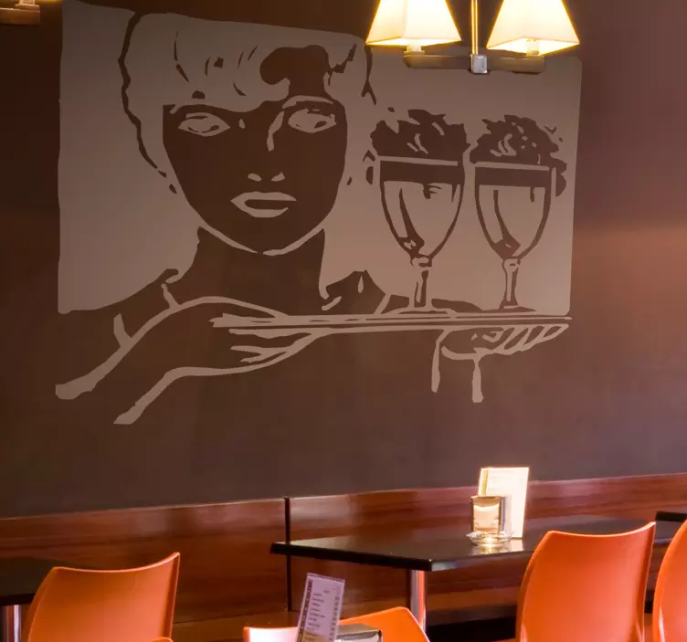 Nálepka restaurace servírka - TenStickers