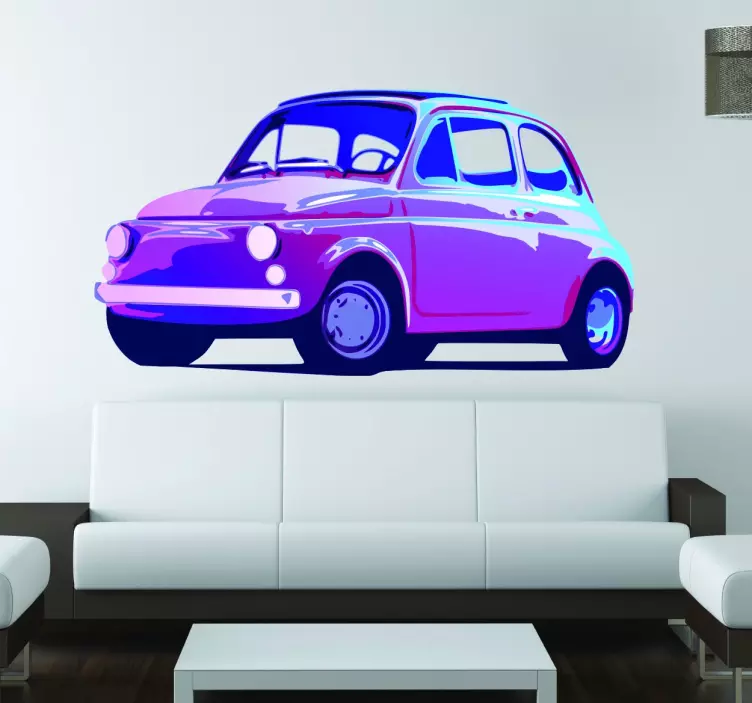 Nálepka retro fiat 500 - TenStickers