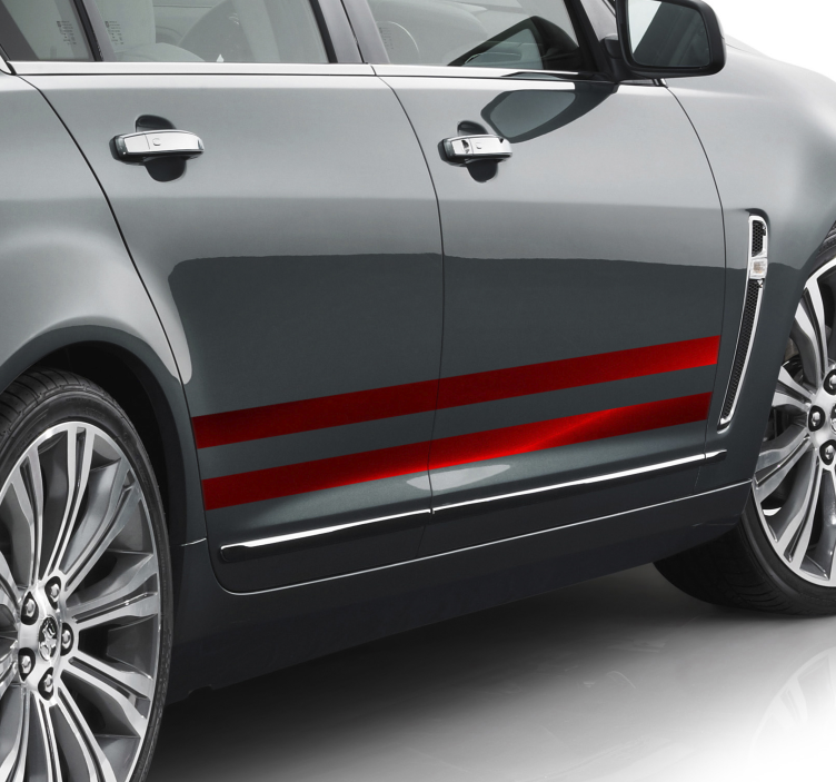 červená pruh auto vinyl nálepka - TenStickers