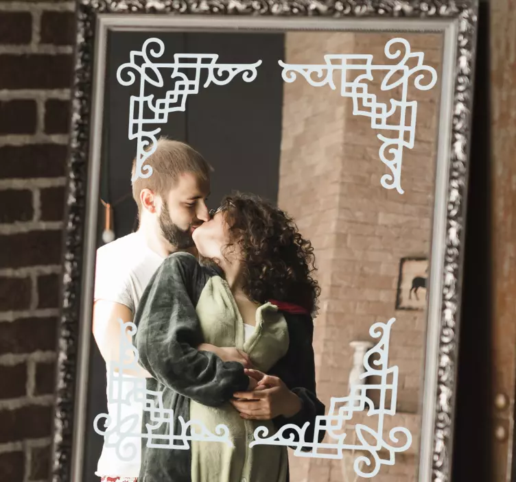 Nálepka geometrického úhlu zrcadla - TenStickers