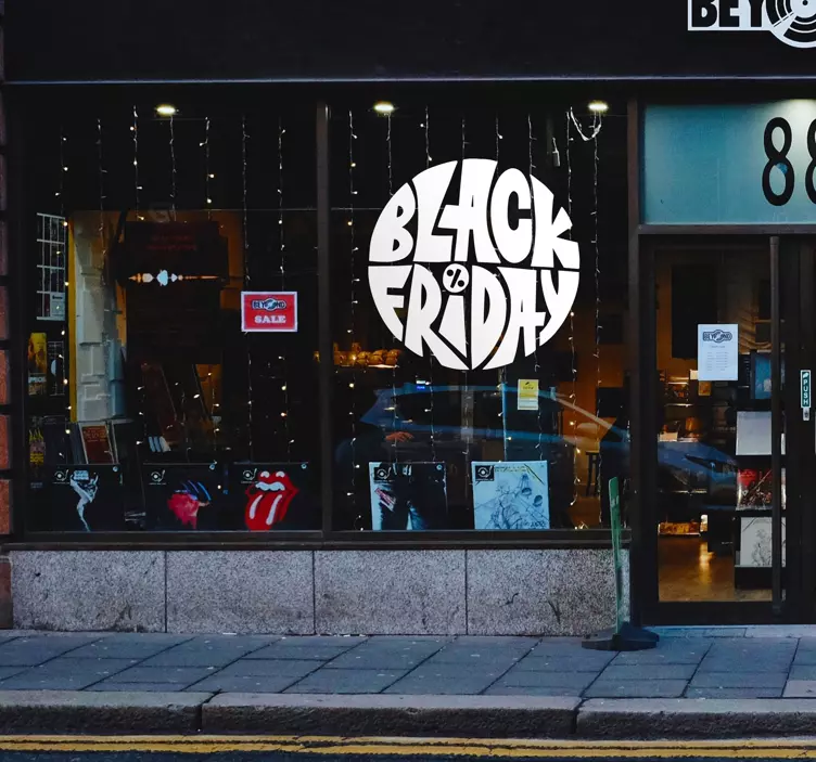 Nálepka s kruhem černého pátku - TenStickers