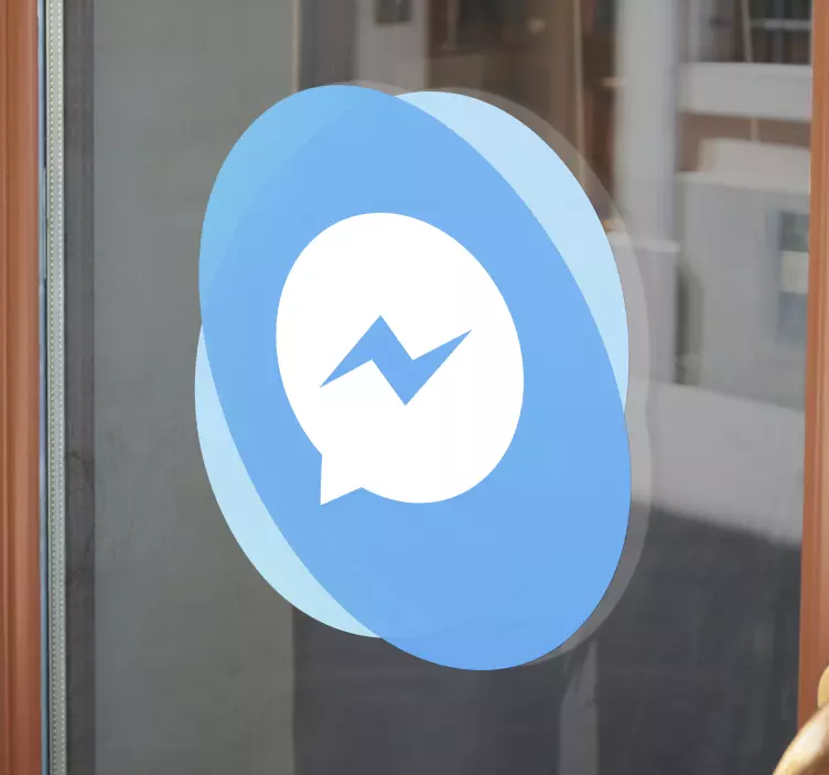 Facebook messenger logo nálepka na okno - TenStickers