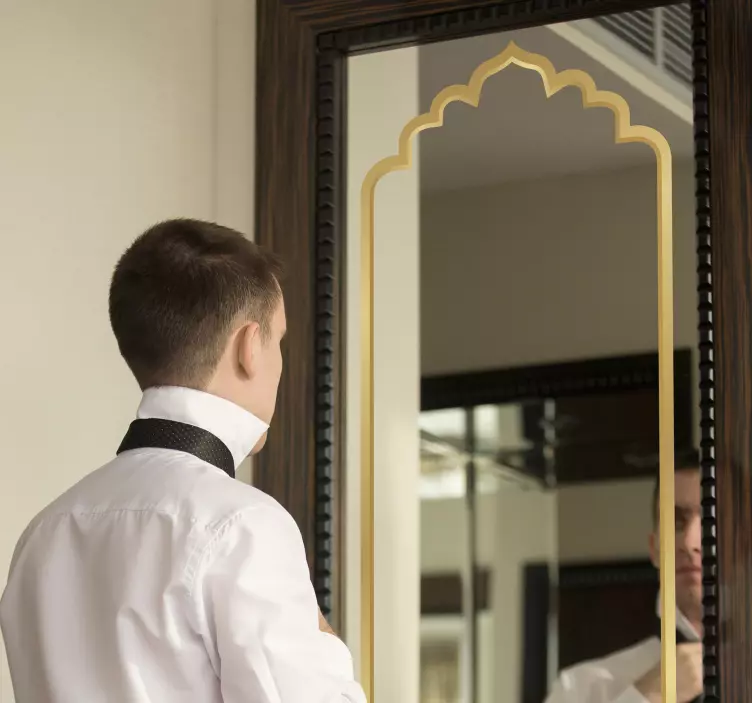 Nálepka s marockým zrcadlovým rámem - TenStickers