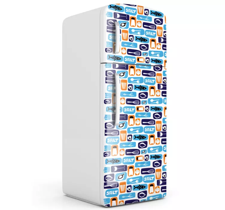 Nálepka s tématem jídla s ledničkou - TenStickers