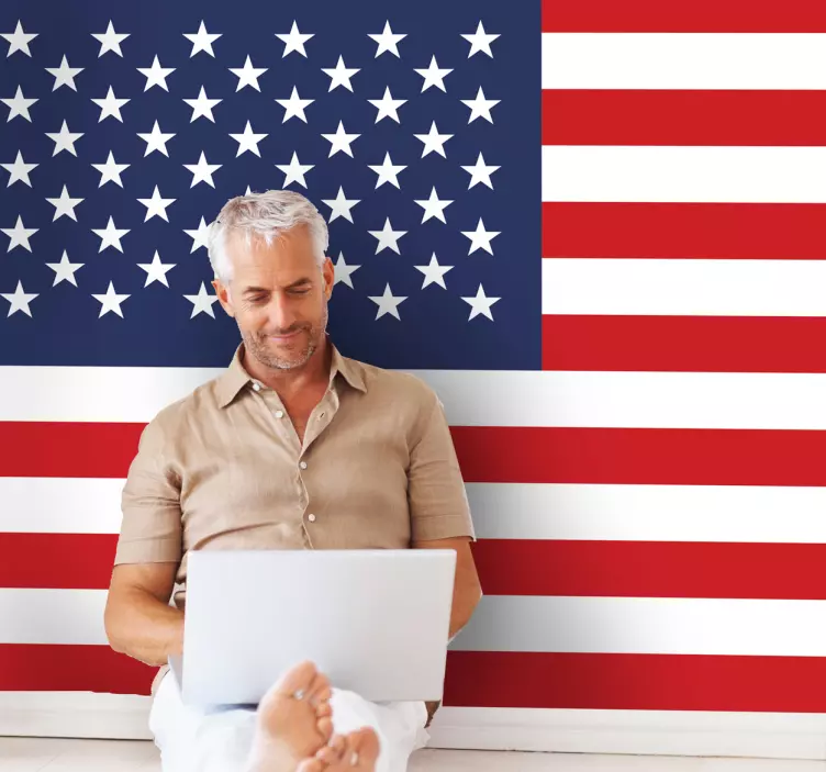 Nálepka s vlajkou usa - TenStickers