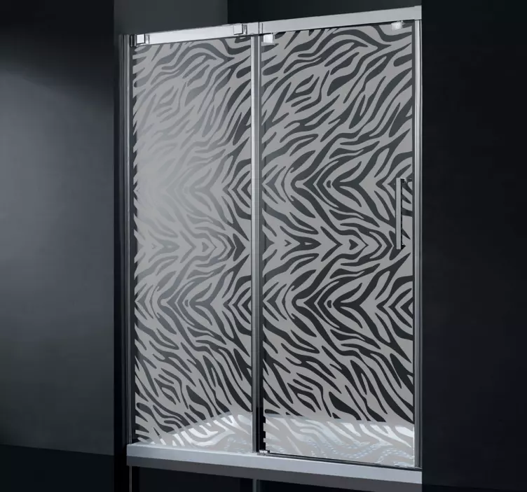 Nálepka se sprchou zebra - TenStickers