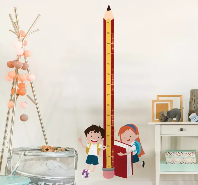 školní metr dekorativní výška grafu obtisk - TenStickers