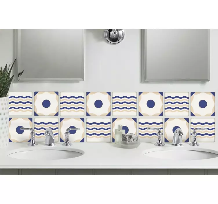 španělská dlaždice nálepka hranice nálepka - TenStickers