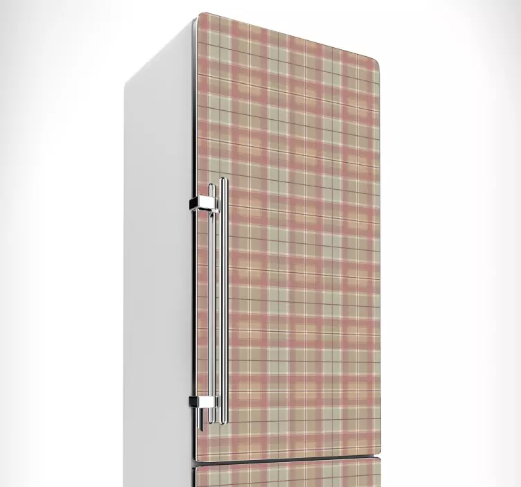 Nálepka tartanová textura lednice - TenStickers